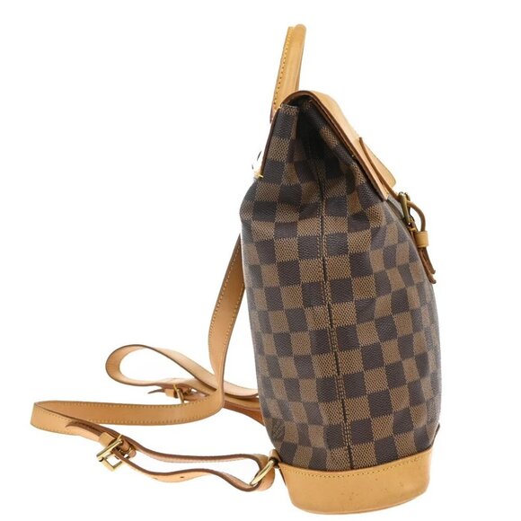 LOUIS VUITTON Logo Arlequin Backpack Bag Damier Ebene Brown N99038 23YH405 - Picture 4 of 15